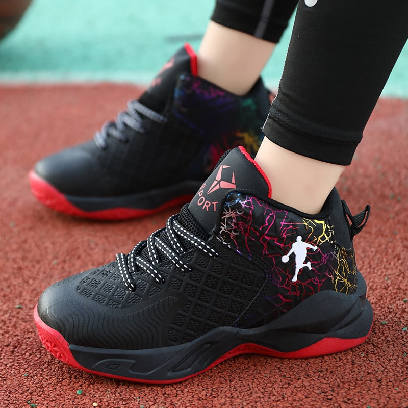 Boys Girls Basketball Shoes Soft Non-slip Kids Sneakers Thick Sole Sport Shoes Outdoor Trainers The Clothing Company Sydney
