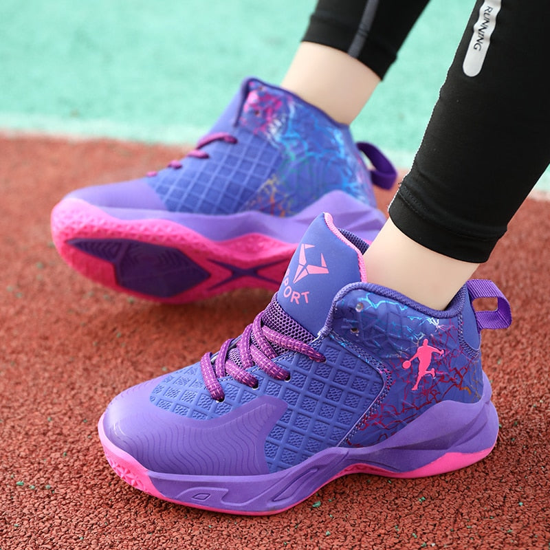 Boys Girls Basketball Shoes Soft Non-slip Kids Sneakers Thick Sole Sport Shoes Outdoor Trainers The Clothing Company Sydney