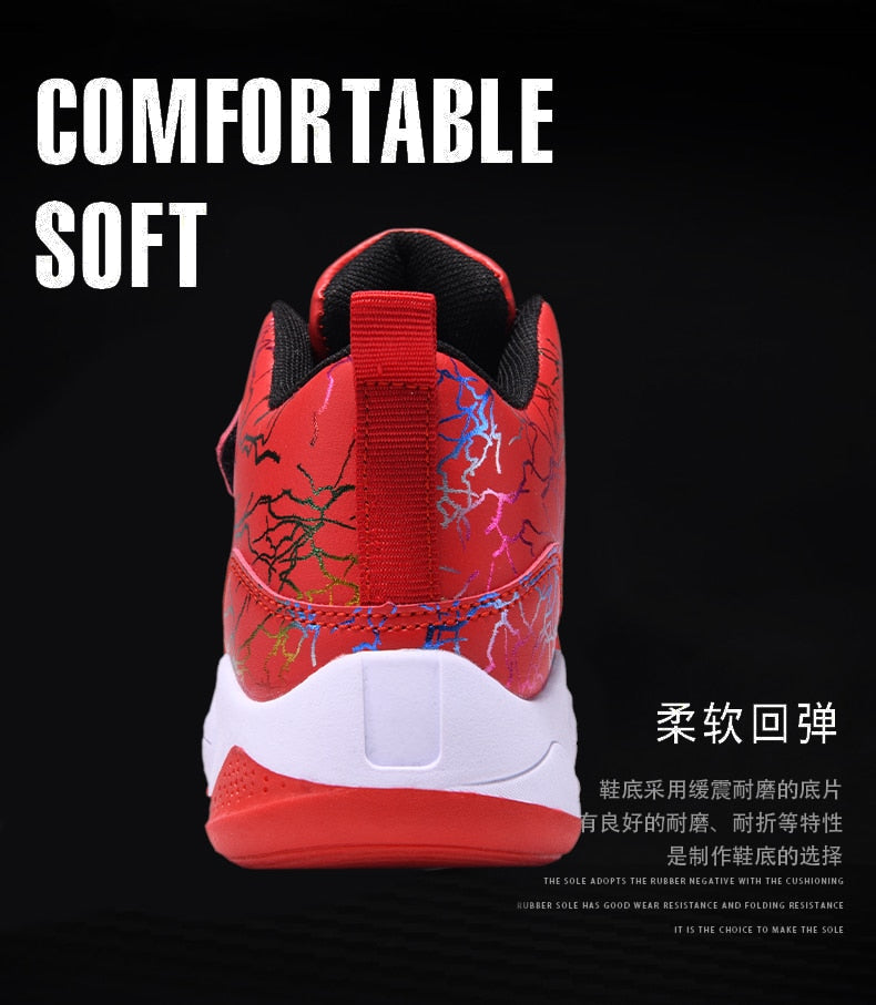 Boys Girls Basketball Shoes Soft Non-slip Kids Sneakers Thick Sole Sport Shoes Outdoor Trainers The Clothing Company Sydney
