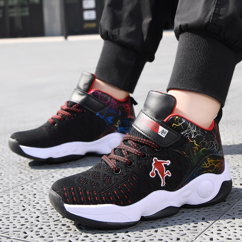 Boys Girls Basketball Shoes Soft Non-slip Kids Sneakers Thick Sole Sport Shoes Outdoor Trainers The Clothing Company Sydney