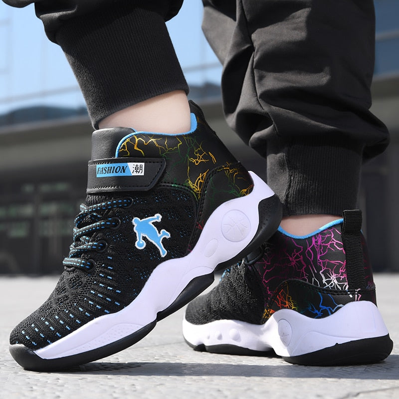 Boys Girls Basketball Shoes Soft Non-slip Kids Sneakers Thick Sole Sport Shoes Outdoor Trainers The Clothing Company Sydney