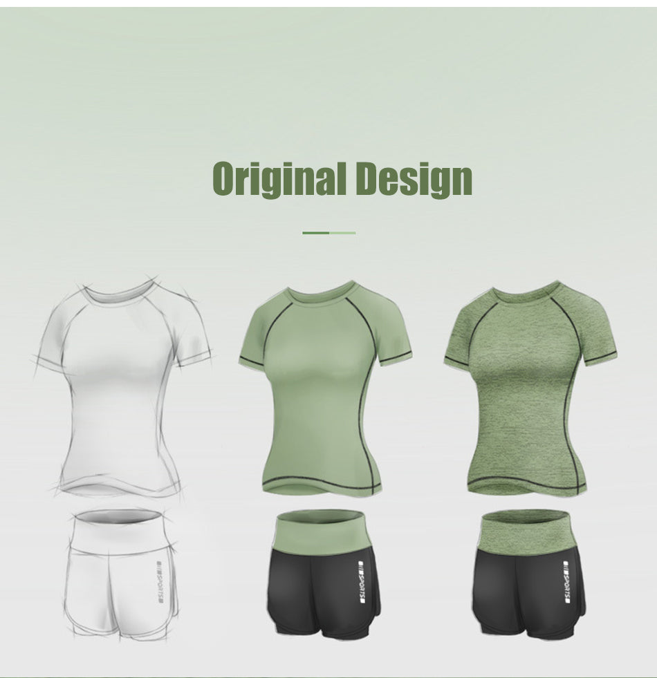 5 Piece Ladies Jogging Sets Sports Suit Yoga Wear Gym Fitness Outdoor Running Training Workout Quick Dry Set The Clothing Company Sydney