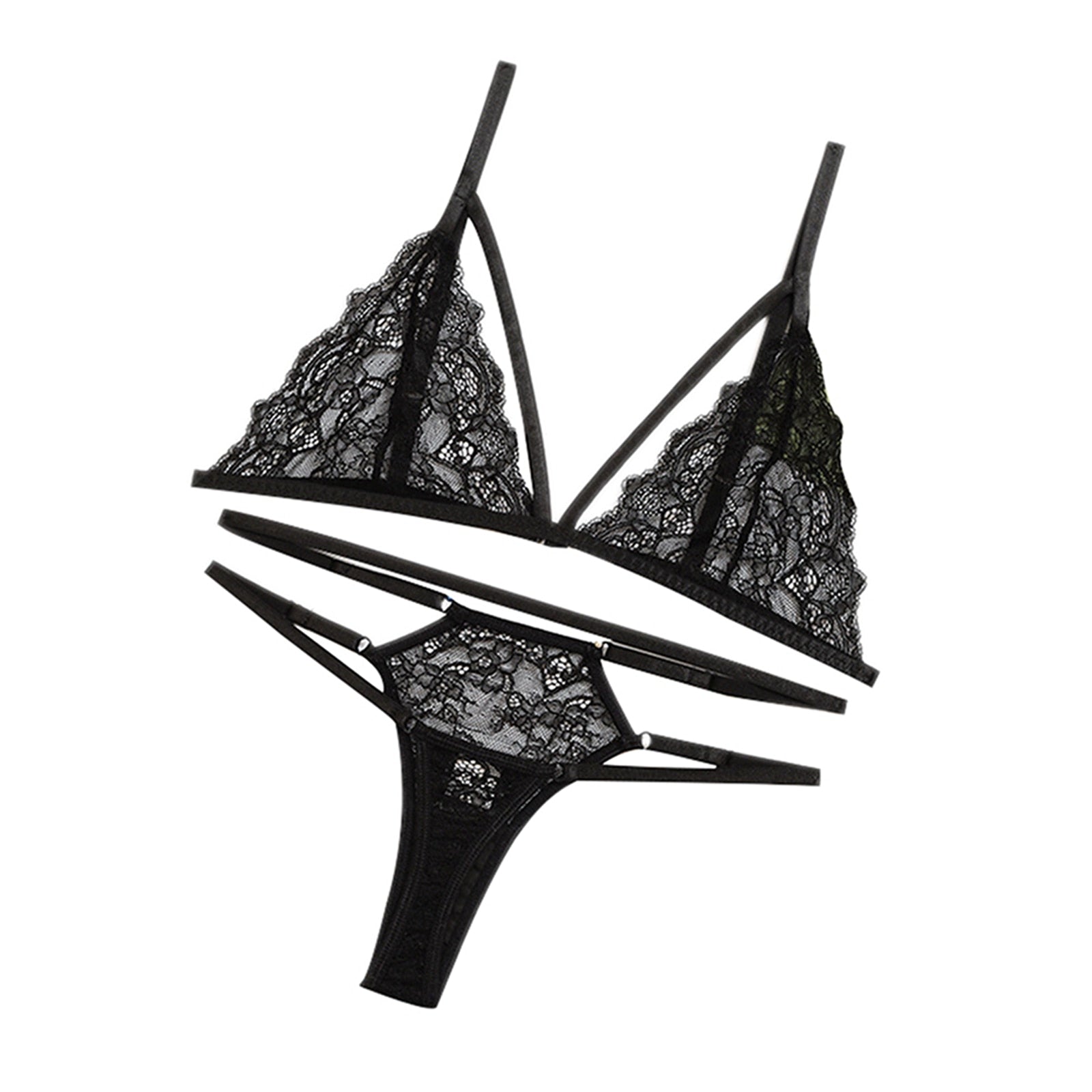 2 Piece Mesh Sheer Sexy Lingerie Spaghetti Strap Feather Patchwork Wear Cosplay The Clothing Company Sydney