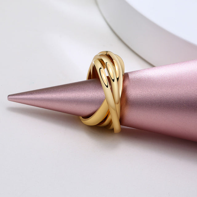 Classic 3 Rounds Ring Sets Women Stainless Steel Wedding Engagement Jewellery The Clothing Company Sydney