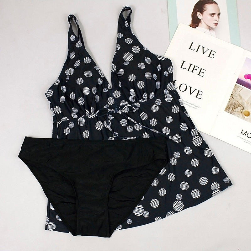 Polka Dots Plus Size Swimwear 1 and 2 Piece Swimsuit Monokini Bathing Suit Swimsuit Bikini The Clothing Company Sydney