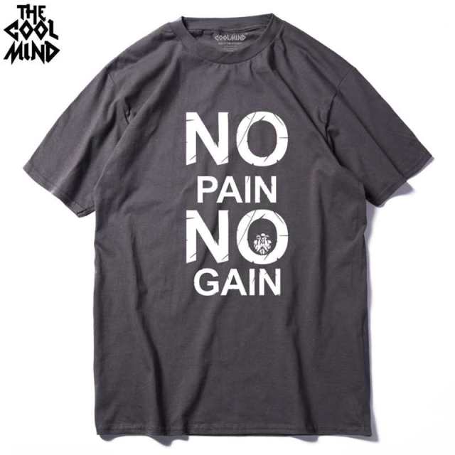 cotton no pain no gain print men casual body building o-neck men Tshirt short sleeve T-shirt tee shirt The Clothing Company Sydney