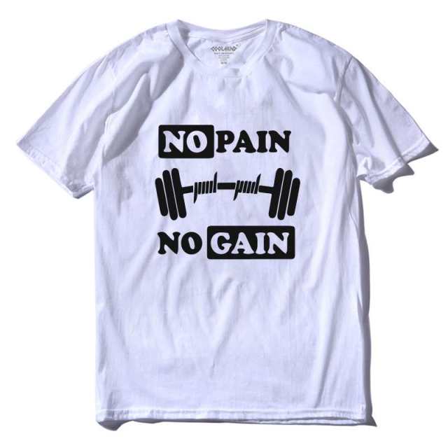 cotton no pain no gain print men casual body building o-neck men Tshirt short sleeve T-shirt tee shirt The Clothing Company Sydney