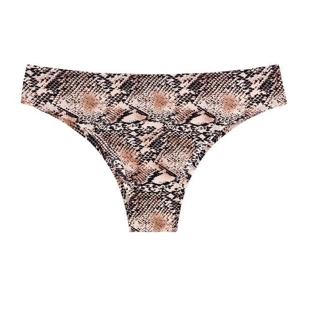 1 Piece Women's Panties Underwear Seamless Sports Leopard T-back G-string Thongs Ice Silk Briefs The Clothing Company Sydney