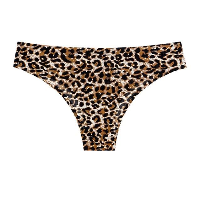 1 Piece Women's Panties Underwear Seamless Sports Leopard T-back G-string Thongs Ice Silk Briefs The Clothing Company Sydney
