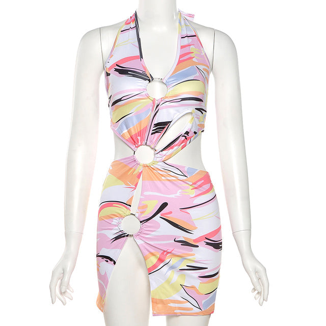 Bodycon Halter Dresses Sleeveless Casual Holiday Beach Mini Dress Club Party Outfits The Clothing Company Sydney