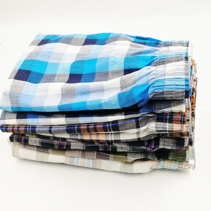 4 Pack Mens Thin Summer Underwear Cotton Breathable Plaid Flexible Shorts Boxer Male Underpants The Clothing Company Sydney