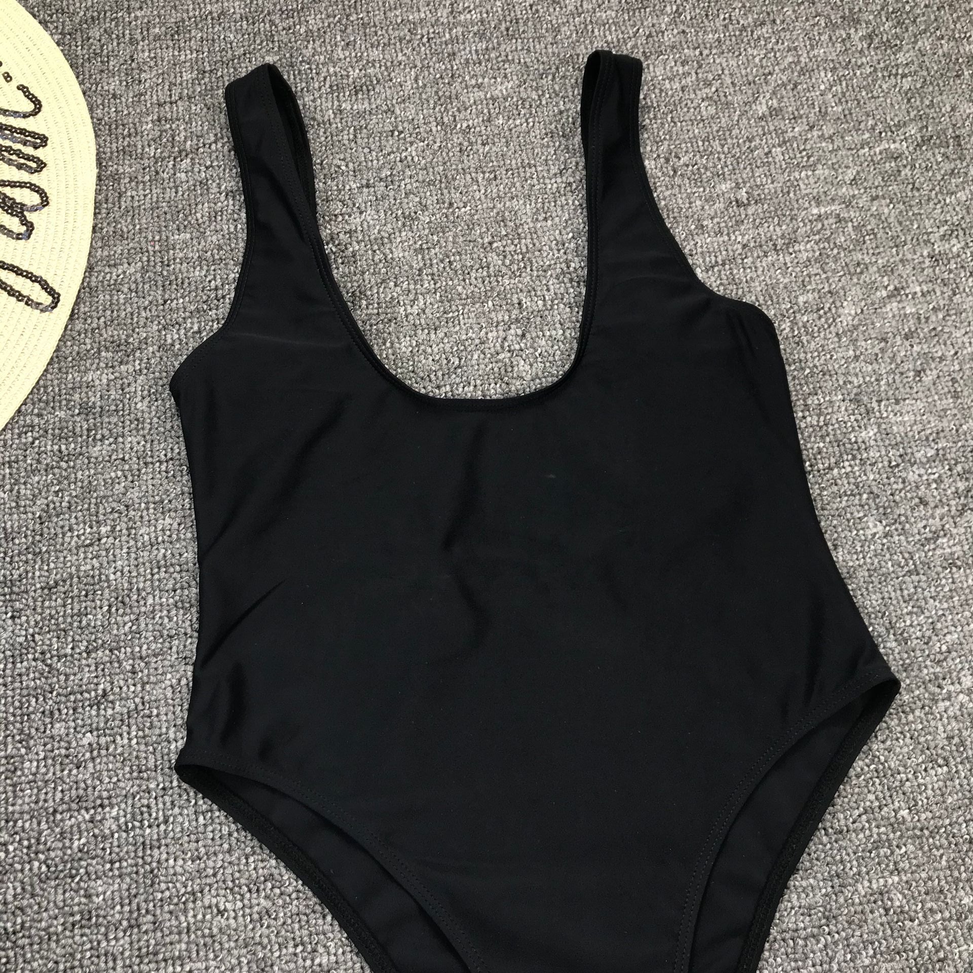 Vintage One Piece Ruffled Push Up Solid Swimwear  Monokini Padded Bathing Suits Swimsuit The Clothing Company Sydney