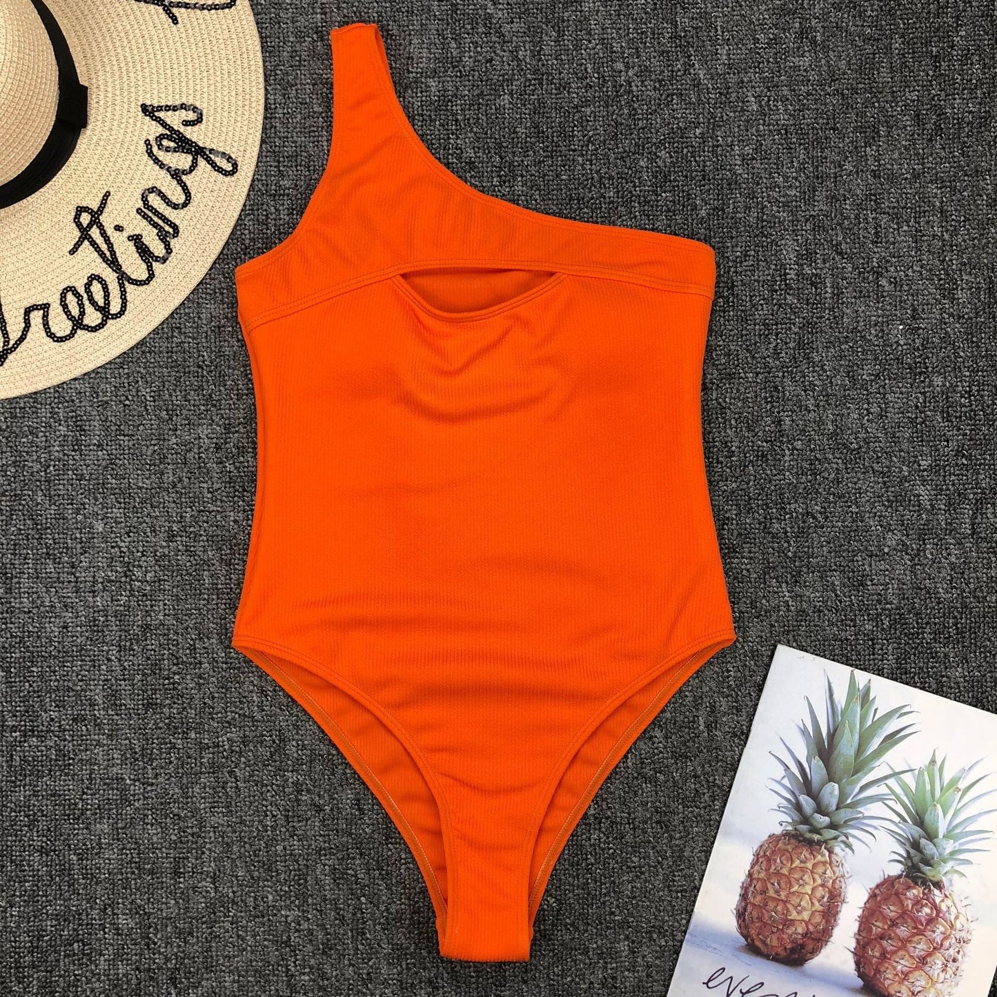 Vintage One Piece Ruffled Push Up Solid Swimwear Monokini Padded Bathing Suits Swimsuit The Clothing Company Sydney