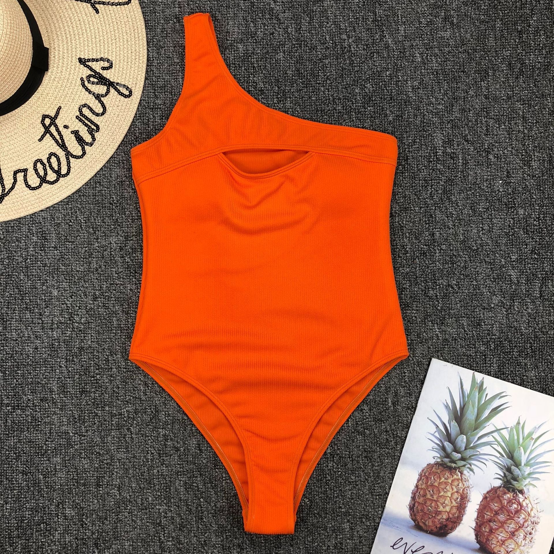 Vintage One Piece Ruffled Push Up Solid Swimwear  Monokini Padded Bathing Suits Swimsuit The Clothing Company Sydney