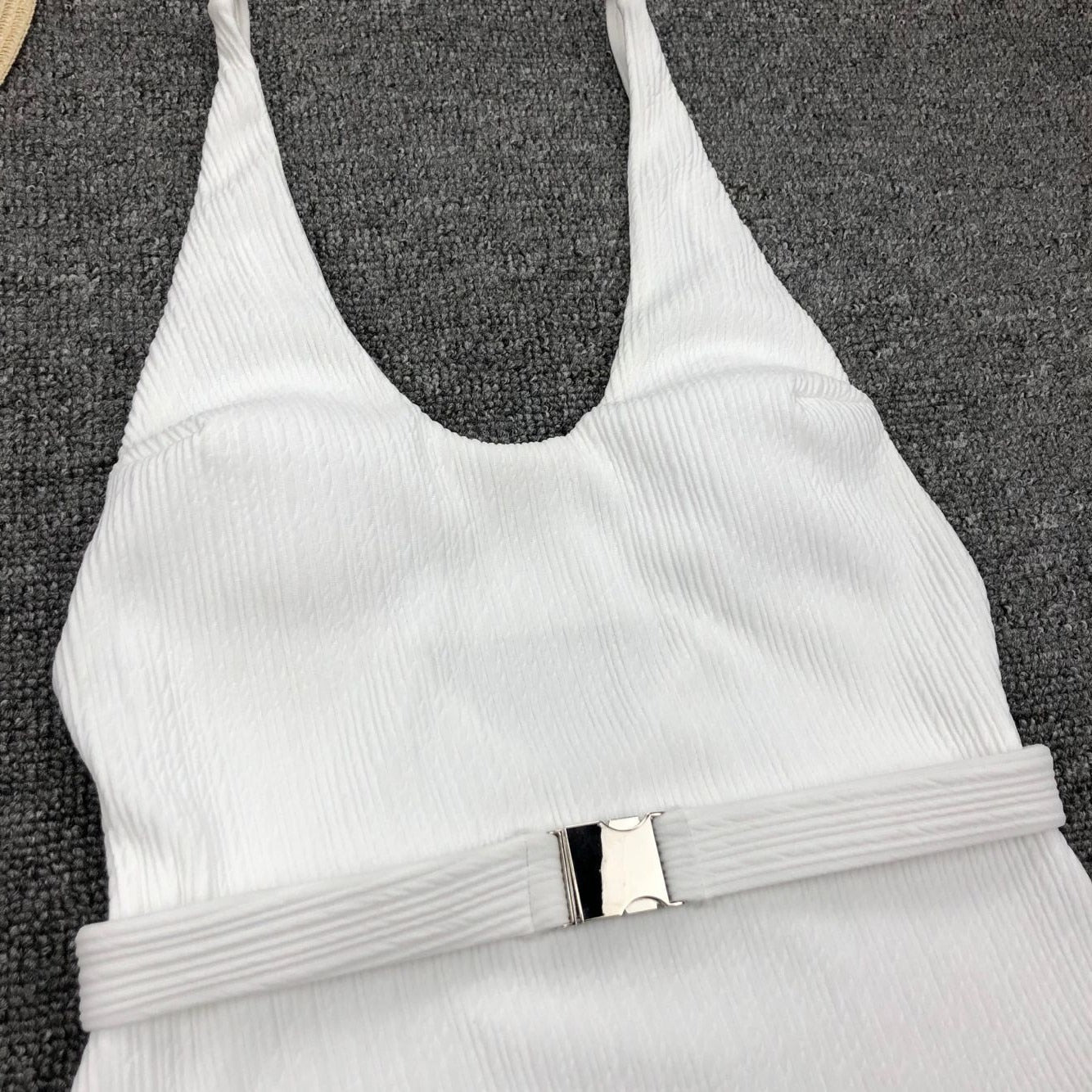 Vintage One Piece Ruffled Push Up Solid Swimwear  Monokini Padded Bathing Suits Swimsuit The Clothing Company Sydney