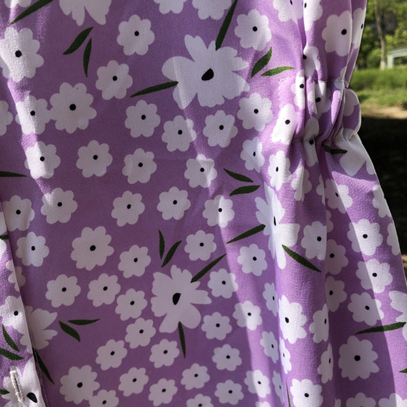 Spring/Summer Pure Color Single Row Buttons V-Neck Slim High Waist Casual Dress The Clothing Company Sydney