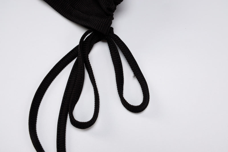 Drawstring Ruched Halter Backless Mini Club Party Summer Sleeveless Bodycon Dress The Clothing Company Sydney