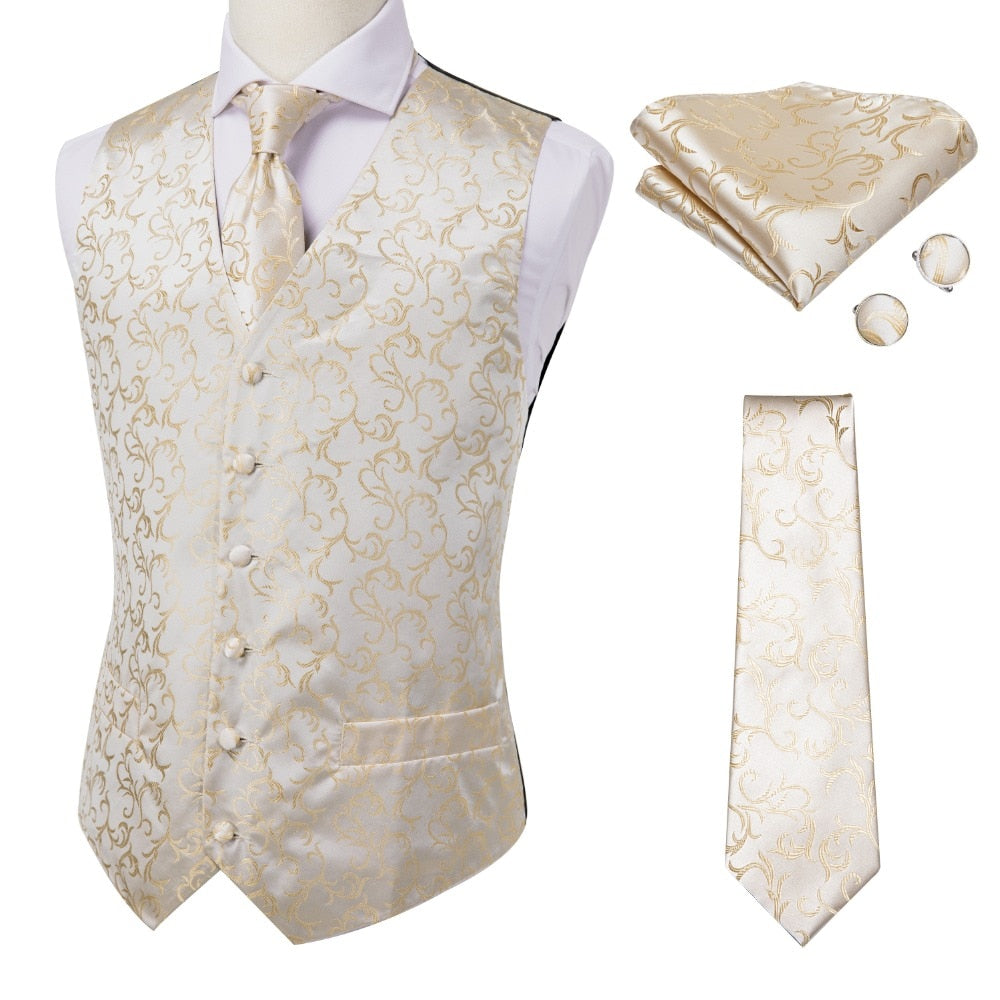 Men's Vests and Tie Business Formal Dresses Slim Vest 4piece Hanky cufflinks for Suit Blue Paisley Waistcoat The Clothing Company Sydney