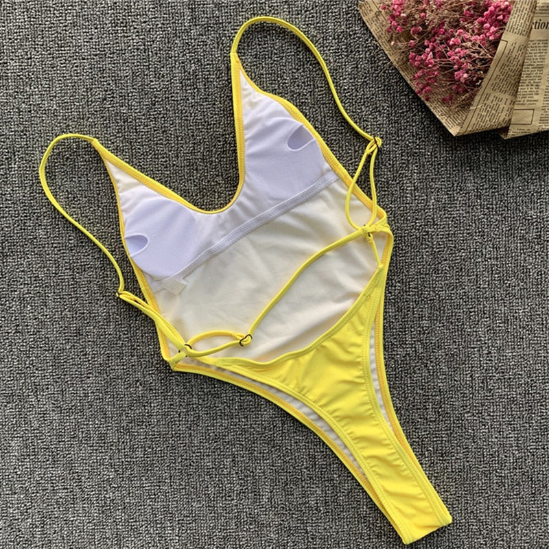One Piece Extreme String Mini Micro Thong Swimsuit Bather Swimwear Bathing Suit Swim Beach Monokini The Clothing Company Sydney
