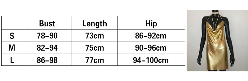 Deep v neck halter split sequined dress women solid backless rhinestone chain party metal dress The Clothing Company Sydney