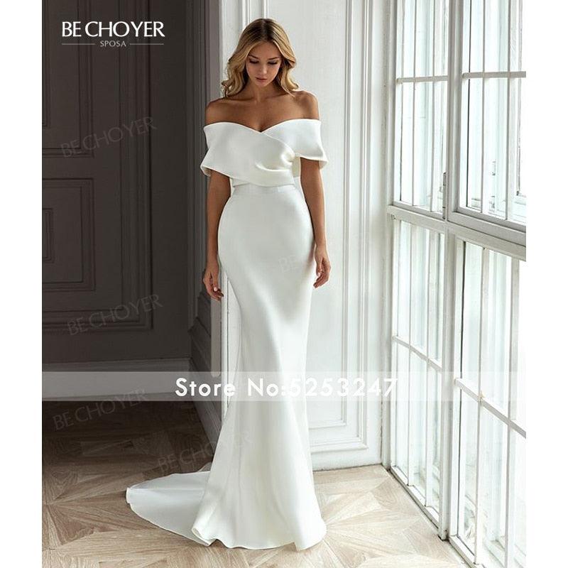 2 In 1 Detachable Train Sweetheart Satin Mermaid Princess Bridal Gown Wedding Dress The Clothing Company Sydney