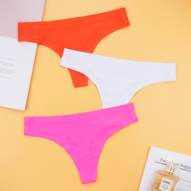 3 pack Seamless Thongs Underwear Panties Ice Silk Sports Intimate Panty G String Underpants The Clothing Company Sydney