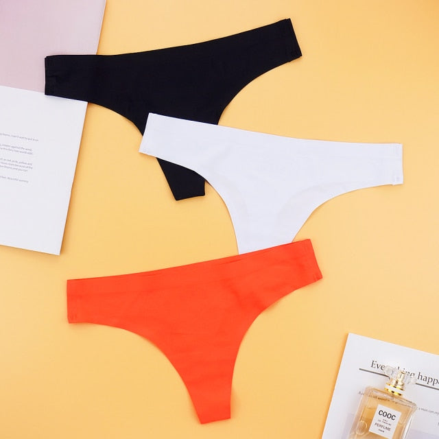 3 pack Seamless Thongs Underwear Panties Ice Silk Sports Intimate Panty G String Underpants The Clothing Company Sydney
