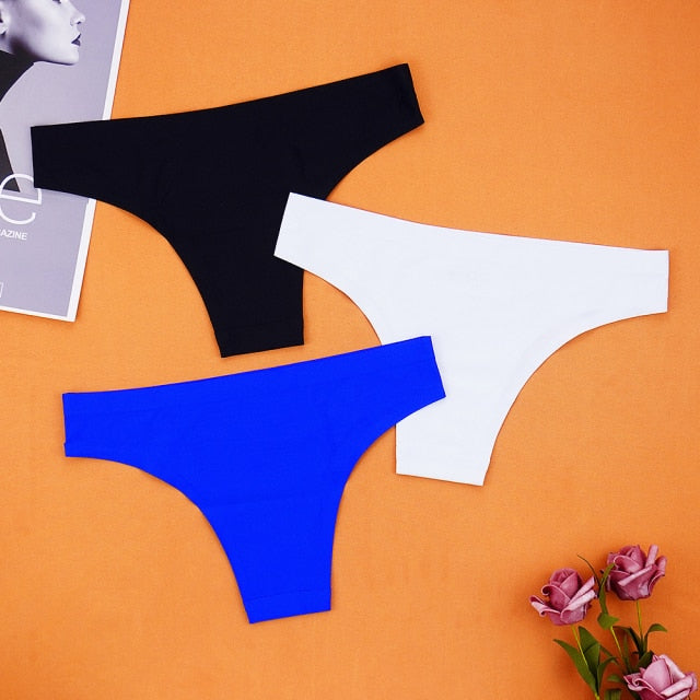3 pack Seamless Thongs Underwear Panties Ice Silk Sports Intimate Panty G String Underpants The Clothing Company Sydney
