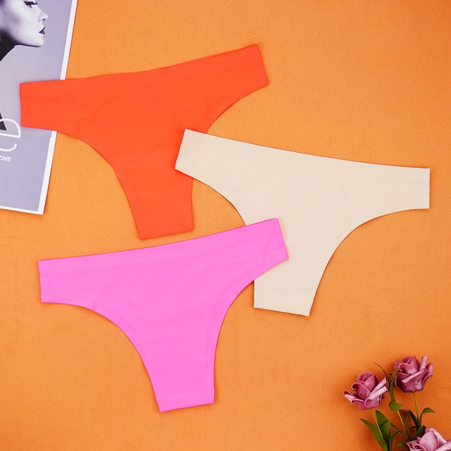 3 pack Seamless Thongs Underwear Panties Ice Silk Sports Intimate Panty G String Underpants The Clothing Company Sydney