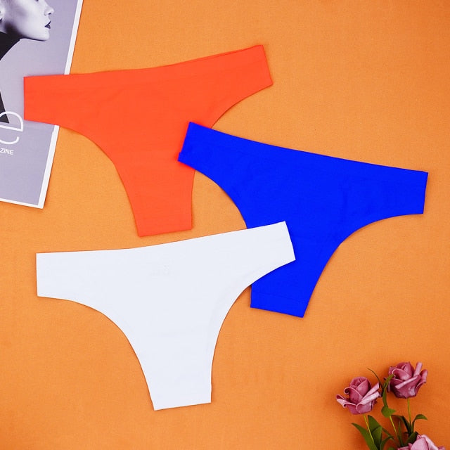 3 pack Seamless Thongs Underwear Panties Ice Silk Sports Intimate Panty G String Underpants The Clothing Company Sydney