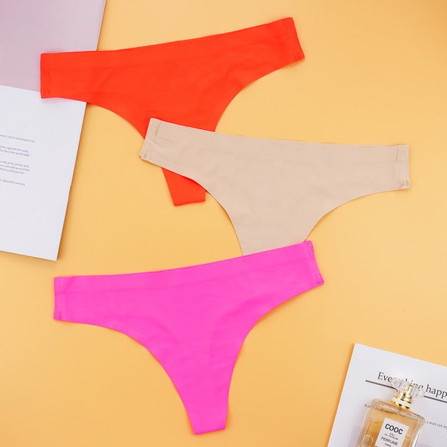 3 pack Seamless Thongs Underwear Panties Ice Silk Sports Intimate Panty G String Underpants The Clothing Company Sydney
