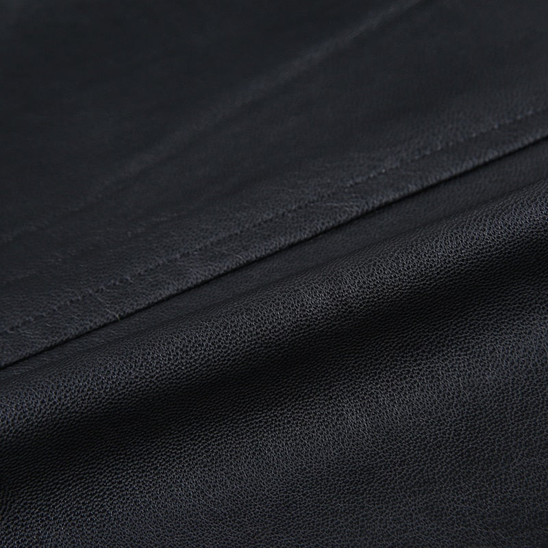 Street Motorcycle Faux Leather Womens Zipper Cropped Coat Outerwear Autumn Basic Jackets The Clothing Company Sydney