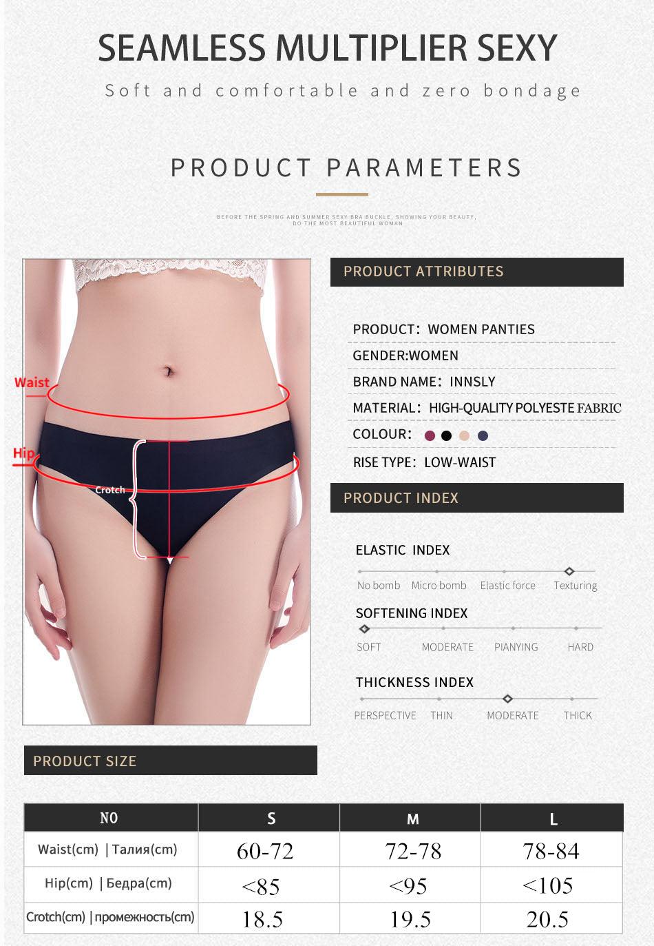 2 Pack Underwear Panties Seamless Big Size Low Rise Sexy Women Ice Silk Bikini Briefs Solid T-Back Tanga Lingerie The Clothing Company Sydney