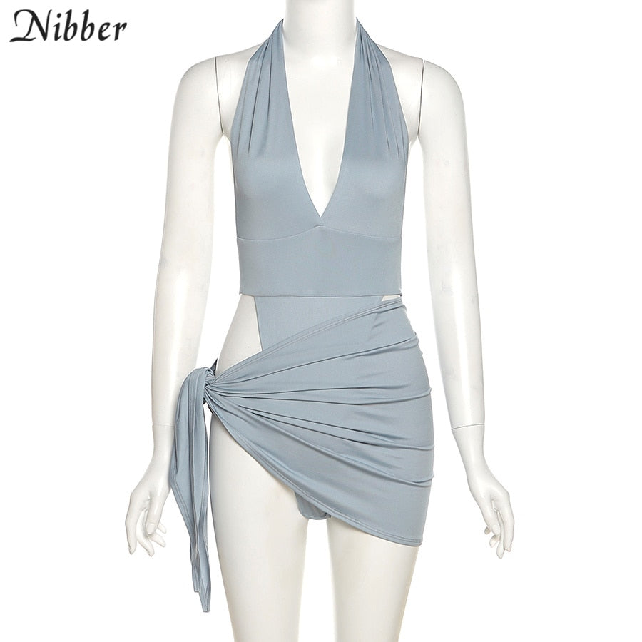 2 Piece Beach Vacation Wear Basic Bikini Bodysuit Skirts For Women's Clothing Suit Set The Clothing Company Sydney