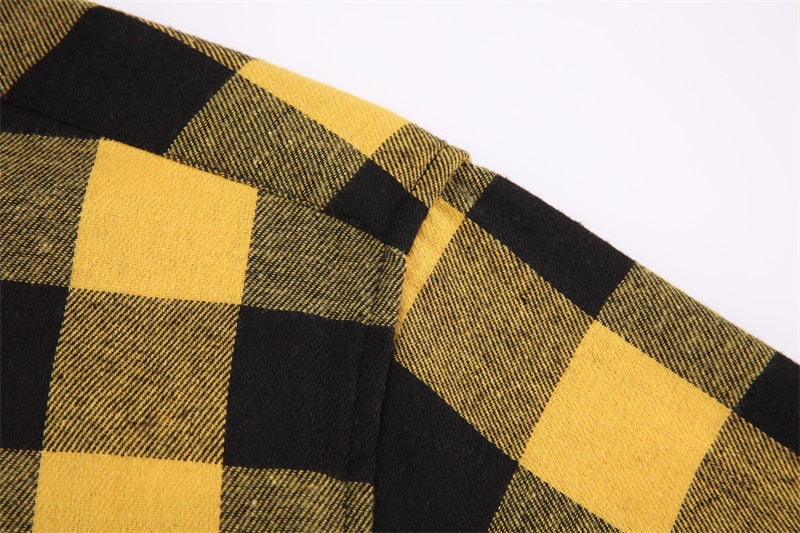 Men's Plaid Flannel Shirt Spring Autumn Regular Fit Casual Long-Sleeved Shirts The Clothing Company Sydney