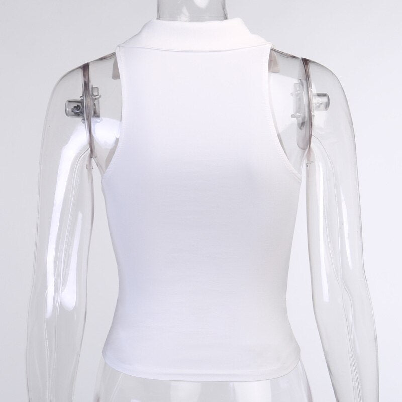 Deep V-Neck Sleeveless Tank Top Women Summer Crop Tops Ruched Drawstring Black Fashion Skinny Elastic Streetwear The Clothing Company Sydney