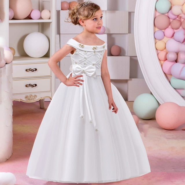 Summer Girls Long Bridesmaid Kids Dresses For Girls Children Princess Flower Girl Party Wedding Dress The Clothing Company Sydney