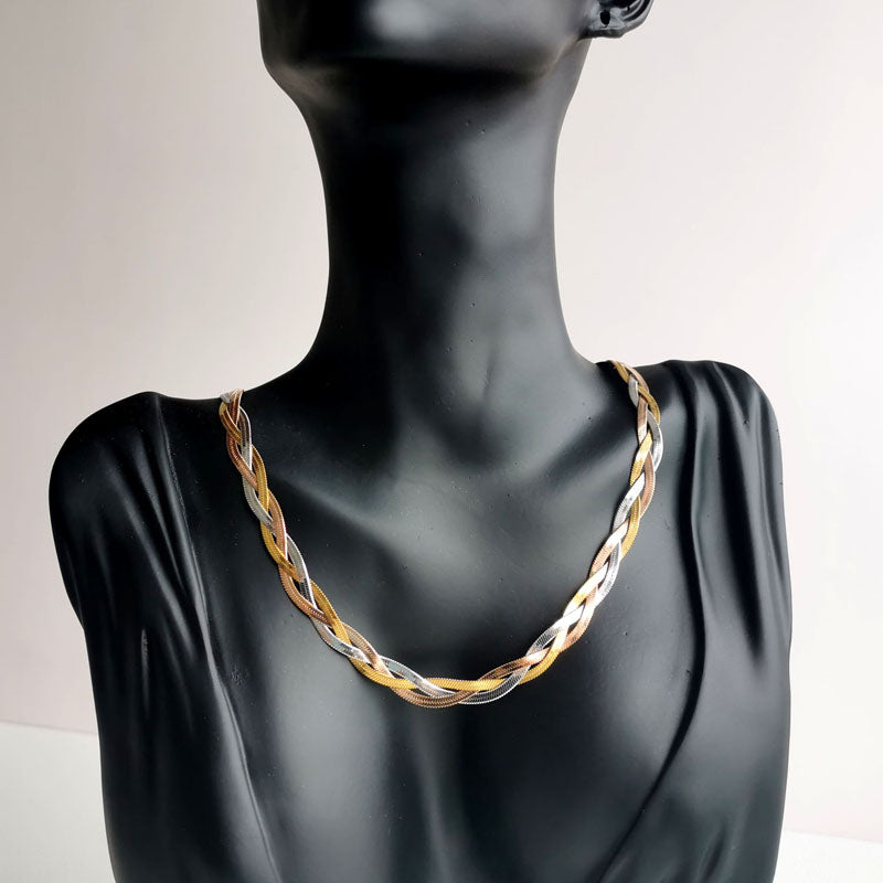 Stainless Steel Necklace Punk Vintage Gold Silver Colour Jewellery The Clothing Company Sydney