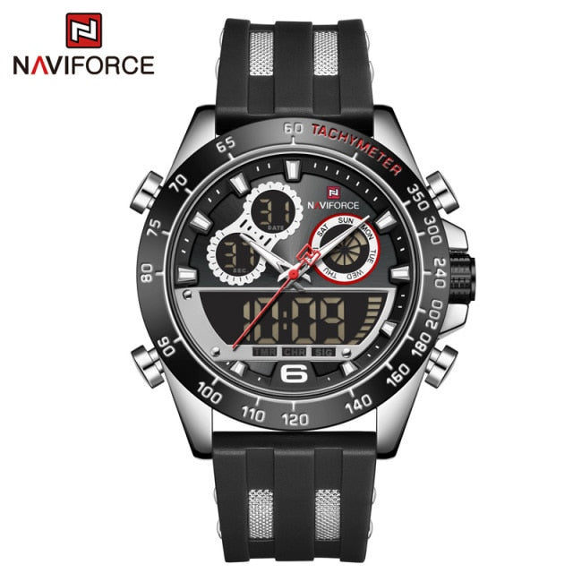 Men's Luxury Brand Digital Military Quartz Wrist Watch Sport Chronograph Silicone Strap Watches The Clothing Company Sydney
