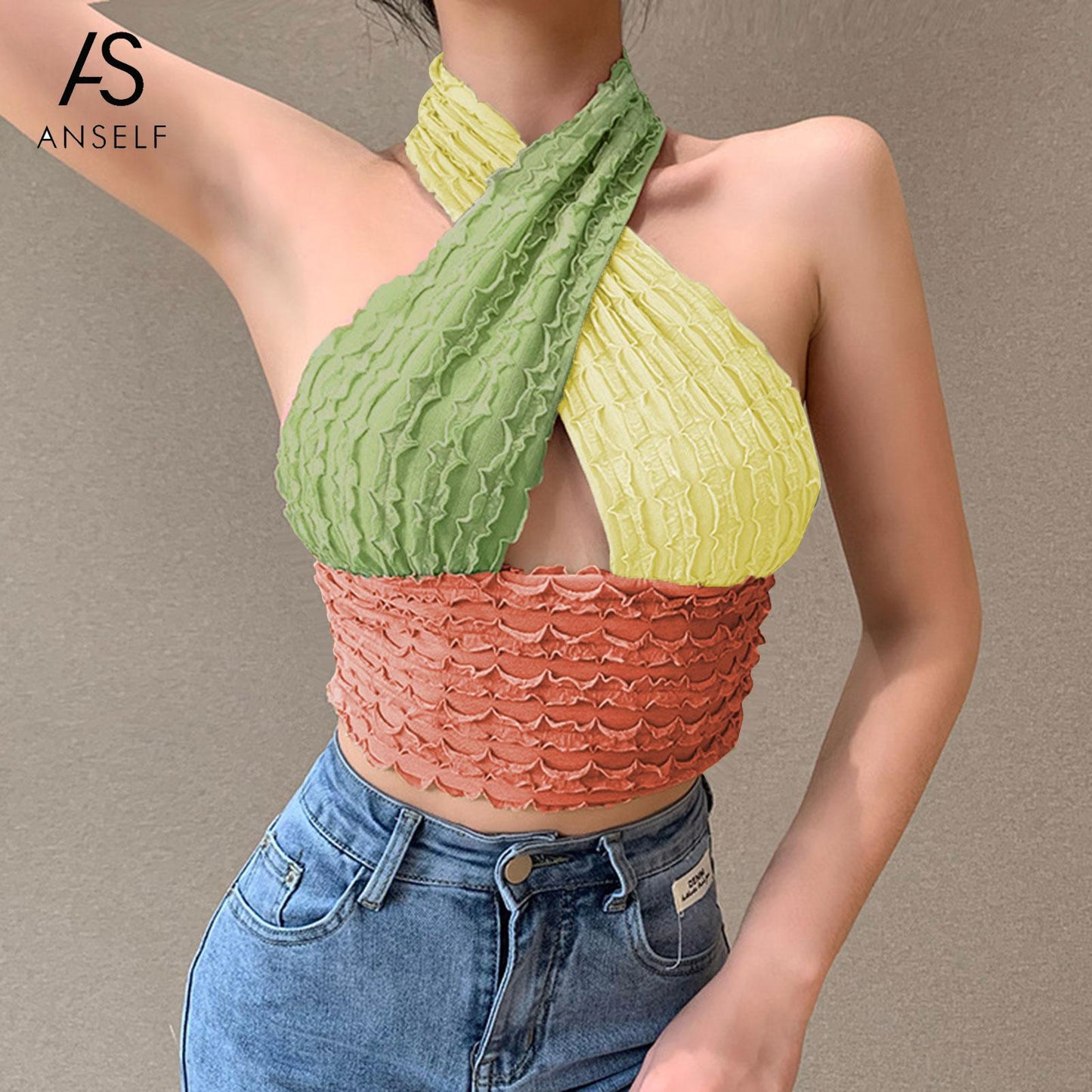 Cross Halter Crop Top Sleeveless Backless Cami Top Hollow Out Sexy Bralette Top The Clothing Company Sydney