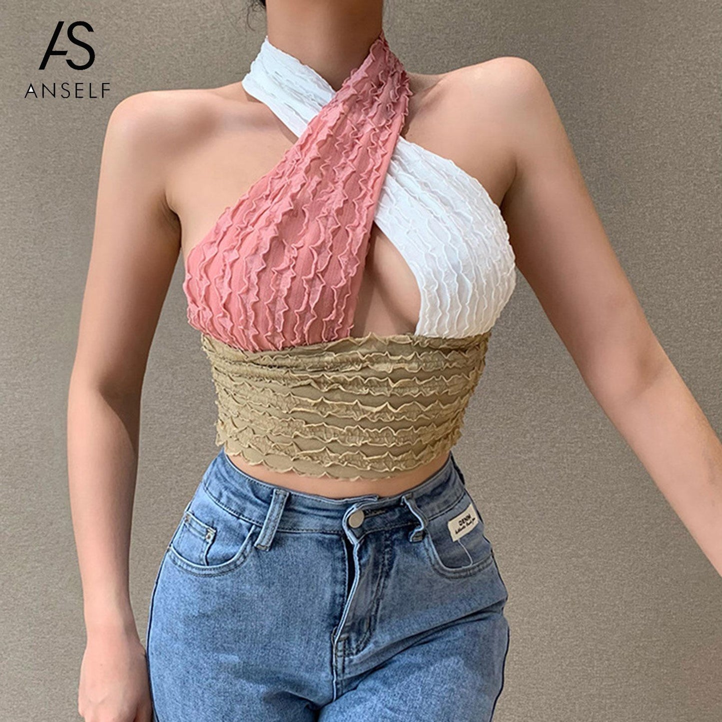 Cross Halter Crop Top Sleeveless Backless Cami Top Hollow Out Sexy Bralette Top The Clothing Company Sydney