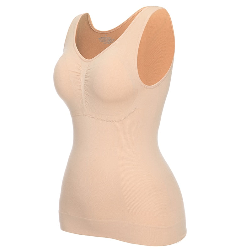 Tank Tops with Built in Bra Shelf Bra Casual Wide Strap Basic Camisole Sleeveless Top Body Shaper with Removable Bra Shapewear The Clothing Company Sydney