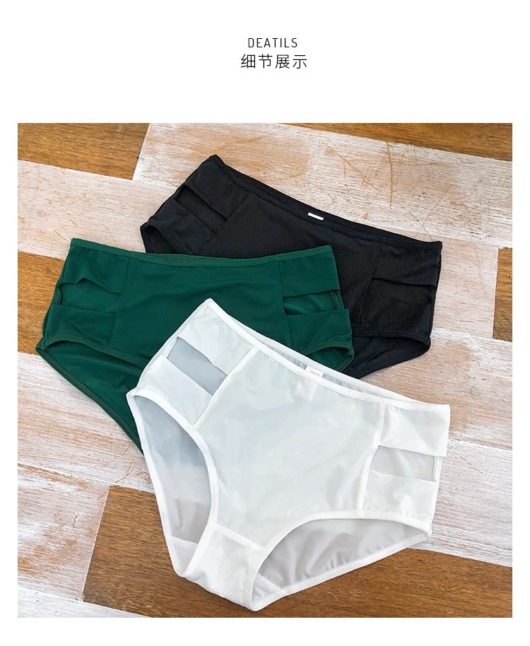 Comfortable Briefs Hollow Out High Rise Underwear Push Up Iced Silk Ladies Seamless Lingerie Panties Undies The Clothing Company Sydney