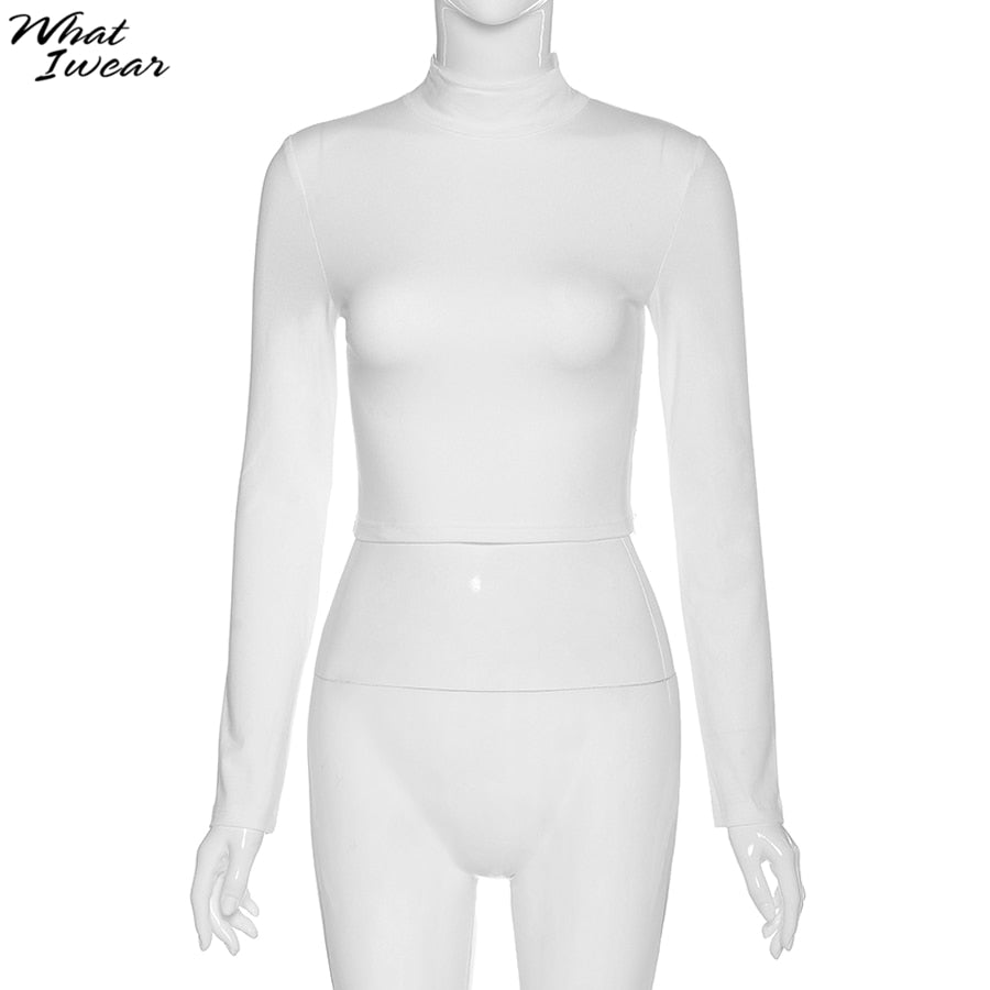 Cotton mix hollow out sexy tshirt bandage backless long sleeve tops slim bodycon streetwear The Clothing Company Sydney