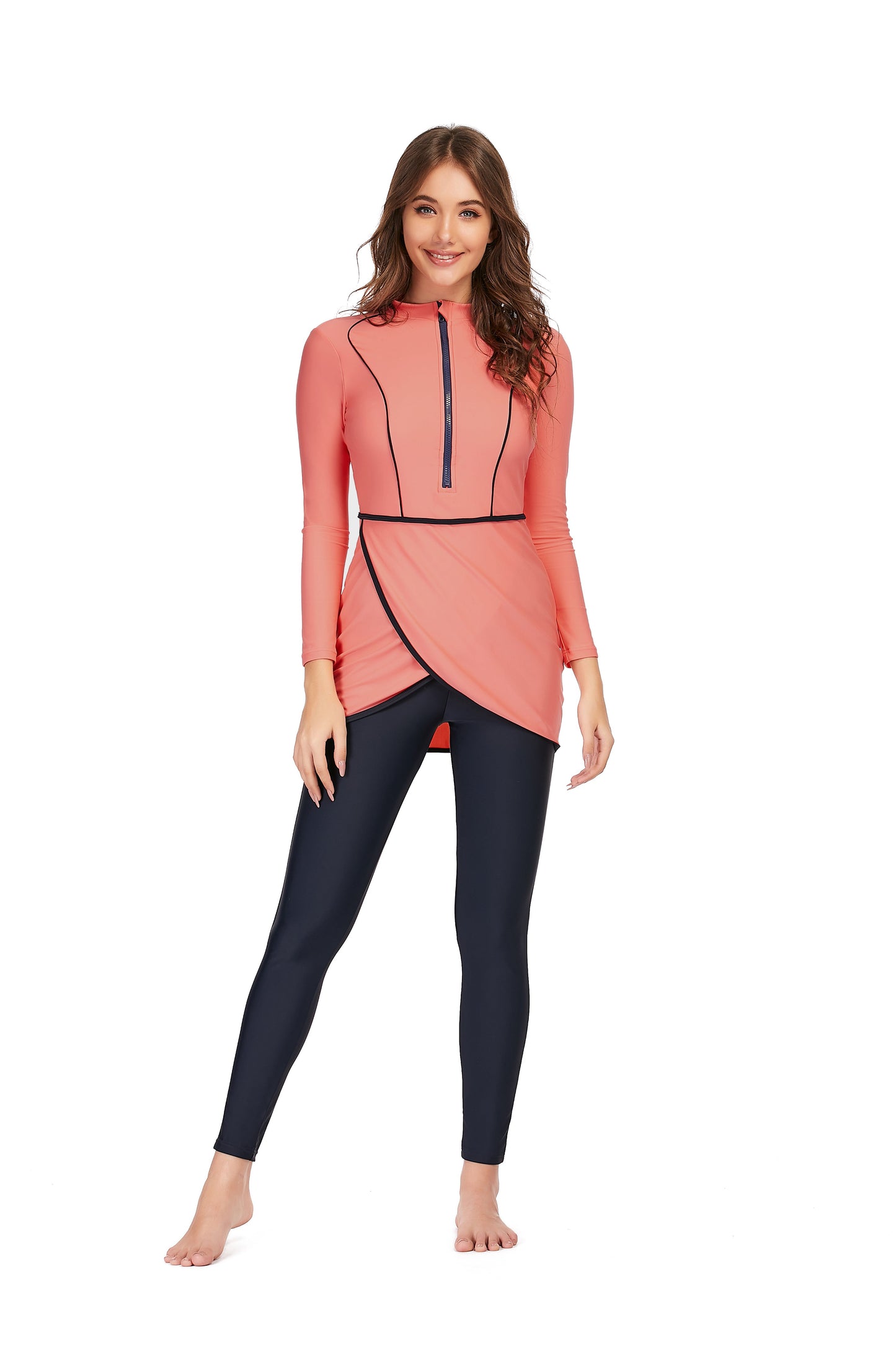 3 Piece Modest Patchwork Long Sleeves Sport Swimsuit Full BodySwimWear Bathing Suit The Clothing Company Sydney