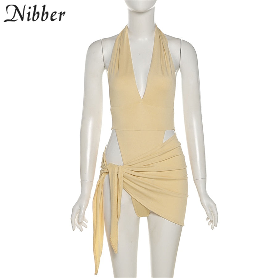 2 Piece Beach Vacation Wear Basic Bikini Bodysuit Skirts For Women's Clothing Suit Set The Clothing Company Sydney