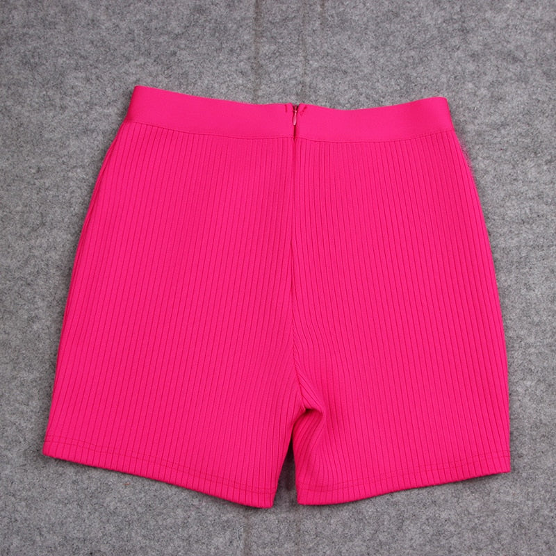 New Fashion Bandage Shorts Casual Black Orange Bone Color Shorts The Clothing Company Sydney