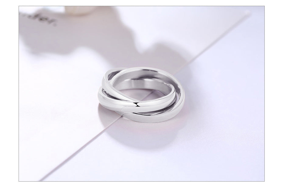 Classic 3 Rounds Ring Sets Women Stainless Steel Wedding Engagement Jewellery The Clothing Company Sydney