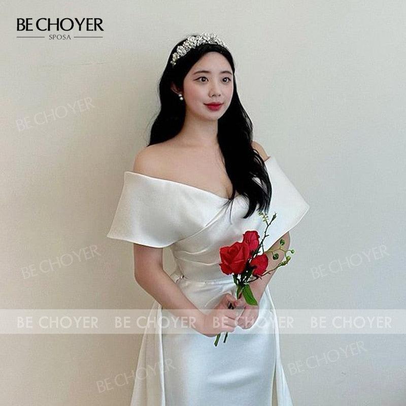 2 In 1 Detachable Train Sweetheart Satin Mermaid Princess Bridal Gown Wedding Dress The Clothing Company Sydney