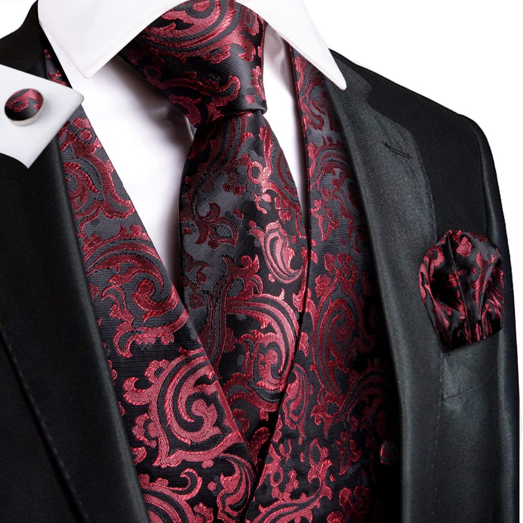 Men's Vests and Tie Business Formal Dresses Slim Vest 4piece Hanky cufflinks for Suit Blue Paisley Waistcoat The Clothing Company Sydney